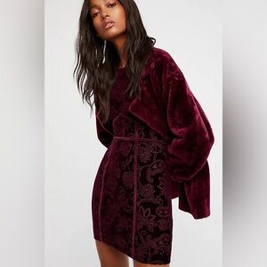 Free People Burnout Babe Velvet Bodycon Mini Dress Size XS
